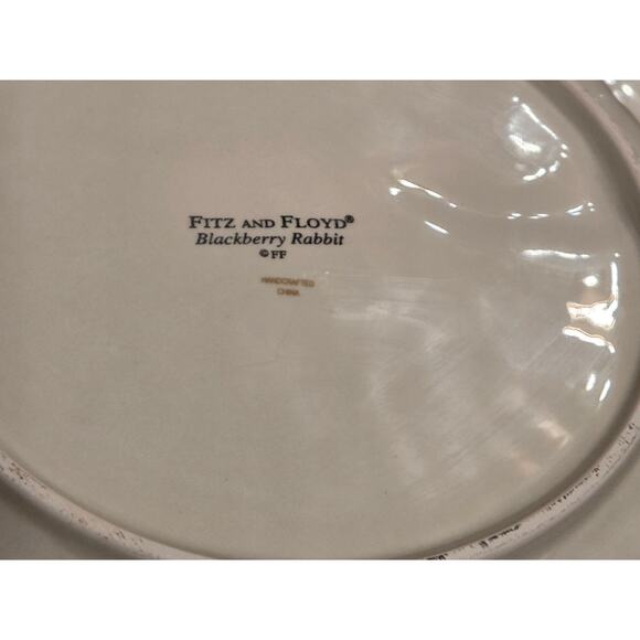 Fitz and Floyd Blackberry Rabbit Collection by Fitz and Floyd 2002 Serving Bowl - Picture 9 of 9